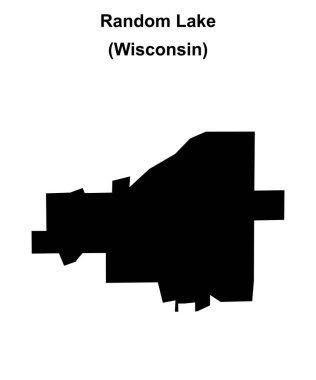 Random Lake (Wisconsin) boş ana hat haritası