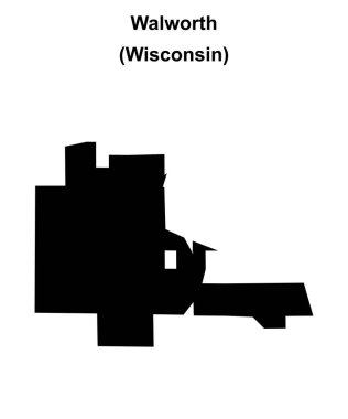Walworth (Wisconsin) boş ana hat haritası