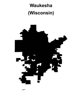 Waukesha (Wisconsin) boş ana hat haritası