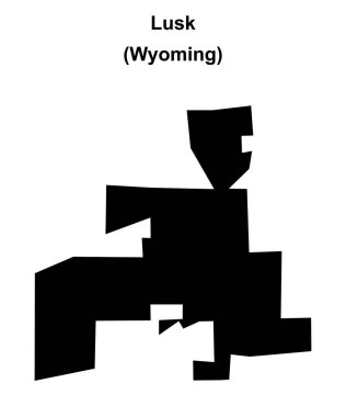 Lusk (Wyoming) boş ana hat haritası