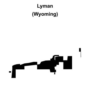 Lyman (Wyoming) boş ana hat haritası