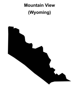Dağ Görünümü (Wyoming) boş ana hat haritası