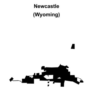 Newcastle (Wyoming) boş ana hat haritası