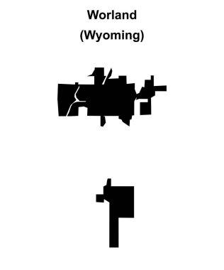 Worland (Wyoming) boş ana hat haritası