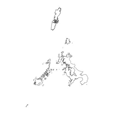 Nagasaki ili boş çevre haritası