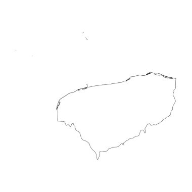 Yucatan durumu boş çevre haritası