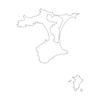 Chatham Adaları bölgesi boş ana hat haritası