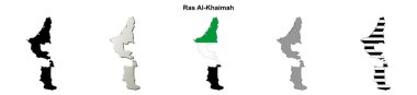 Ras al-Khaimah emirlik boş ana hat haritası ayarlandı