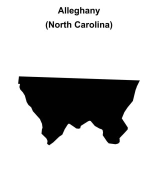 Alleghany County (Kuzey Carolina) boş ana hat haritası