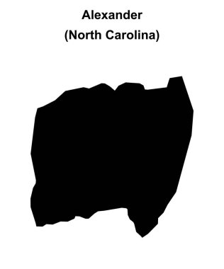 Alexander County (Kuzey Carolina) boş ana hat haritası