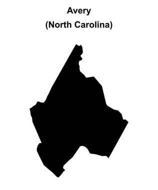 Avery County (Kuzey Carolina) boş ana hat haritası
