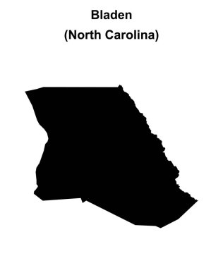 Bladen County (Kuzey Carolina) boş ana hat haritası