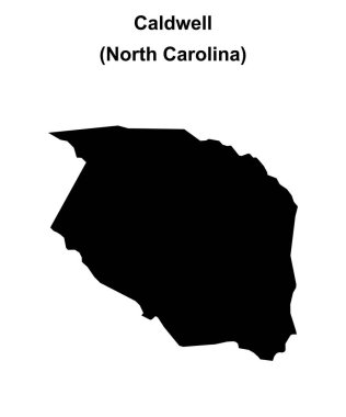 Caldwell County (Kuzey Carolina) boş ana hat haritası