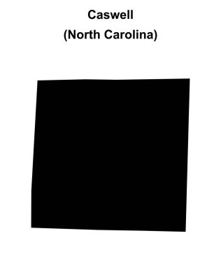 Caswell County (Kuzey Carolina) boş ana hat haritası
