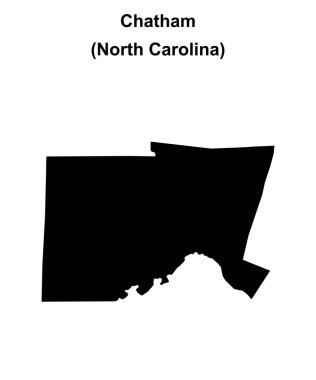 Chatham County (Kuzey Carolina) boş ana hat haritası