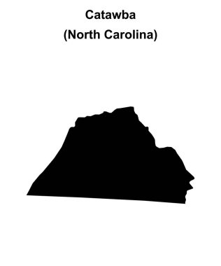 Catawba County (Kuzey Carolina) boş ana hat haritası