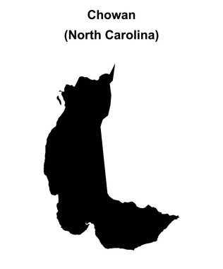 Chowan County (Kuzey Carolina) boş ana hat haritası