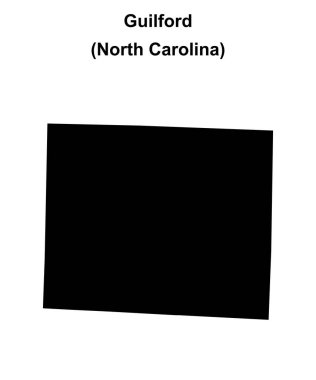Guilford County (Kuzey Carolina) boş ana hat haritası