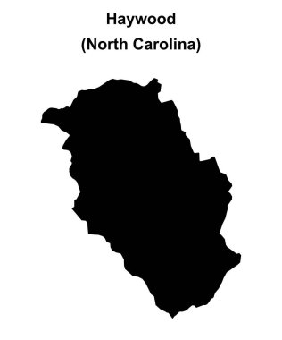 Haywood County (Kuzey Carolina) boş ana hat haritası