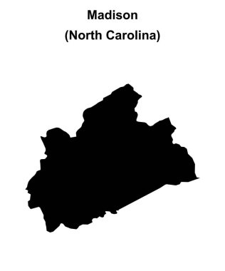 Madison County (Kuzey Carolina) boş ana hat haritası