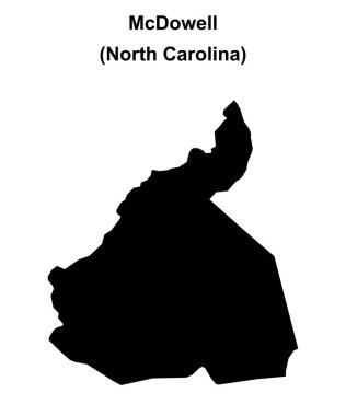 McDowell County (Kuzey Carolina) boş ana hat haritası
