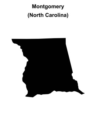 Montgomery County (Kuzey Carolina) boş ana hat haritası