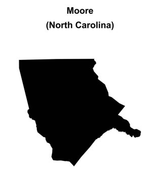 Moore County (Kuzey Carolina) boş ana hat haritası