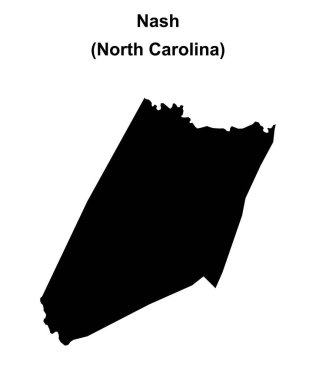 Nash County (Kuzey Carolina) boş ana hat haritası