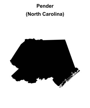 Pender County (Kuzey Carolina) boş ana hat haritası