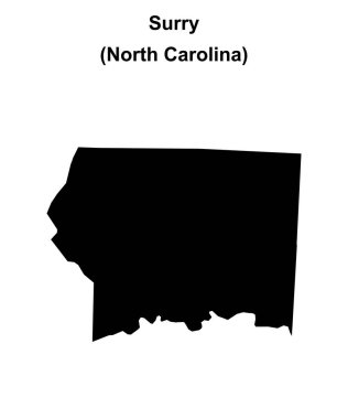Surry County (Kuzey Carolina) boş ana hat haritası