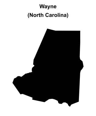 Wayne County (Kuzey Carolina) boş ana hat haritası