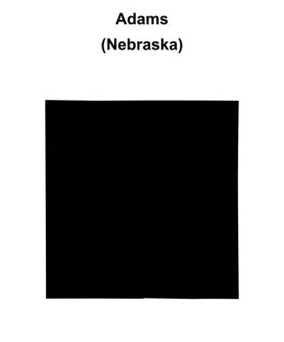 Adams County (Nebraska) boş ana hat haritası
