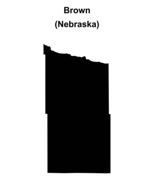 Brown County (Nebraska) boş ana hat haritası