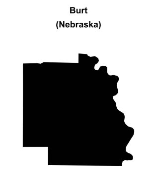 Burt County (Nebraska) boş ana hat haritası