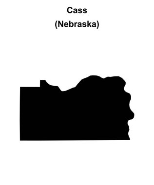 Cass County (Nebraska) boş ana hat haritası