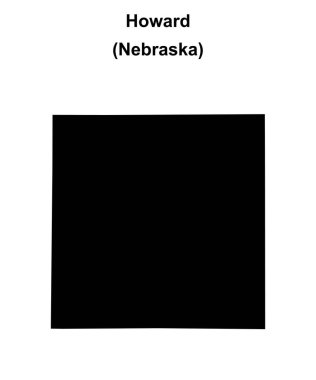 Howard County (Nebraska) boş ana hat haritası