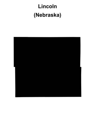 Lincoln County (Nebraska) boş ana hat haritası