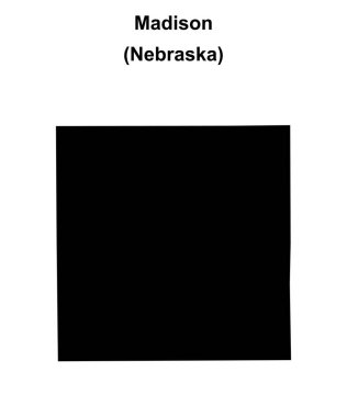 Madison County (Nebraska) boş ana hat haritası