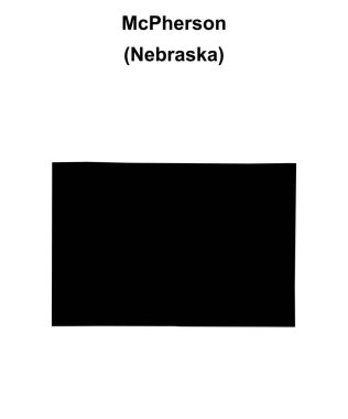 McPherson İlçesi (Nebraska) boş ana hat haritası