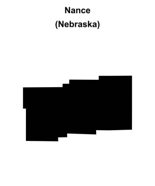 Nance County (Nebraska) boş ana hat haritası