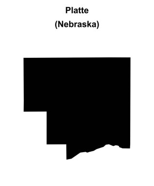 Platte County (Nebraska) boş ana hat haritası