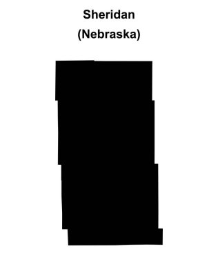 Sheridan İlçesi (Nebraska) boş ana hat haritası