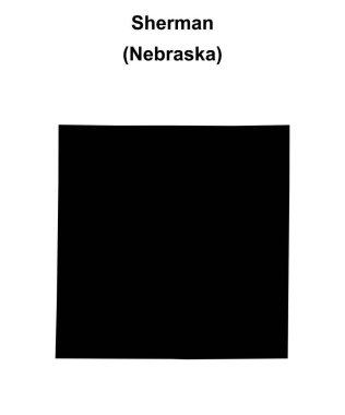 Sherman County (Nebraska) boş ana hat haritası