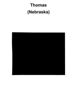 Thomas County (Nebraska) boş ana hat haritası