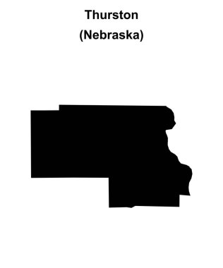 Thurston County (Nebraska) boş ana hat haritası