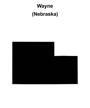 Wayne County (Nebraska) boş ana hat haritası