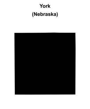 York İlçesi (Nebraska) boş ana hat haritası