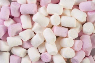Pembe ve Beyaz Marshmallow şekeri