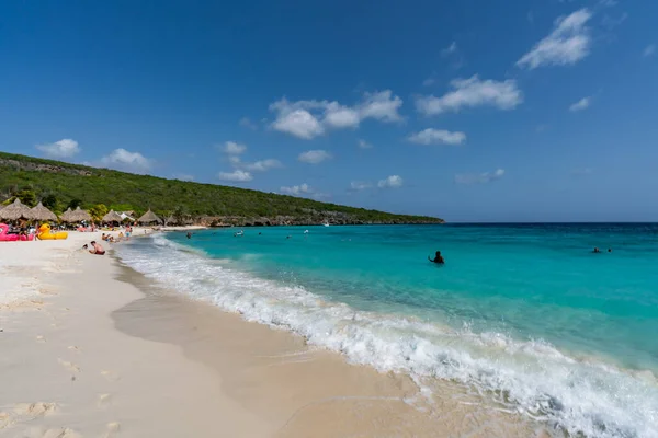 Personas Relajándose Una Playa Curazao Caribe —  Fotos de Stock