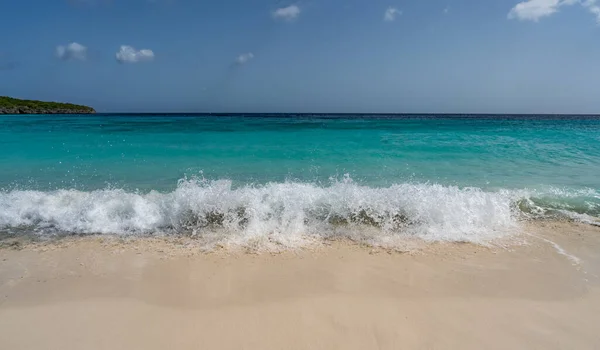 Hermosas Olas Mar Playa Con Espuma Blanca — Foto de Stock